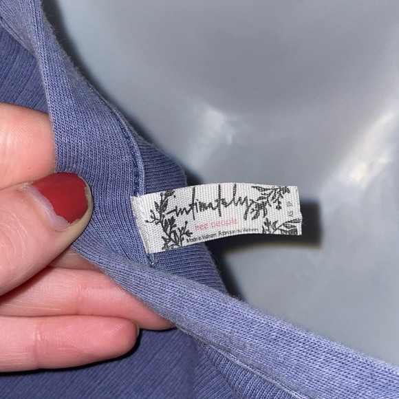 Free People Blue Ribbed Tank Top - Picture 5 of 5